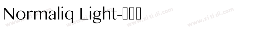 Normaliq Light字体转换